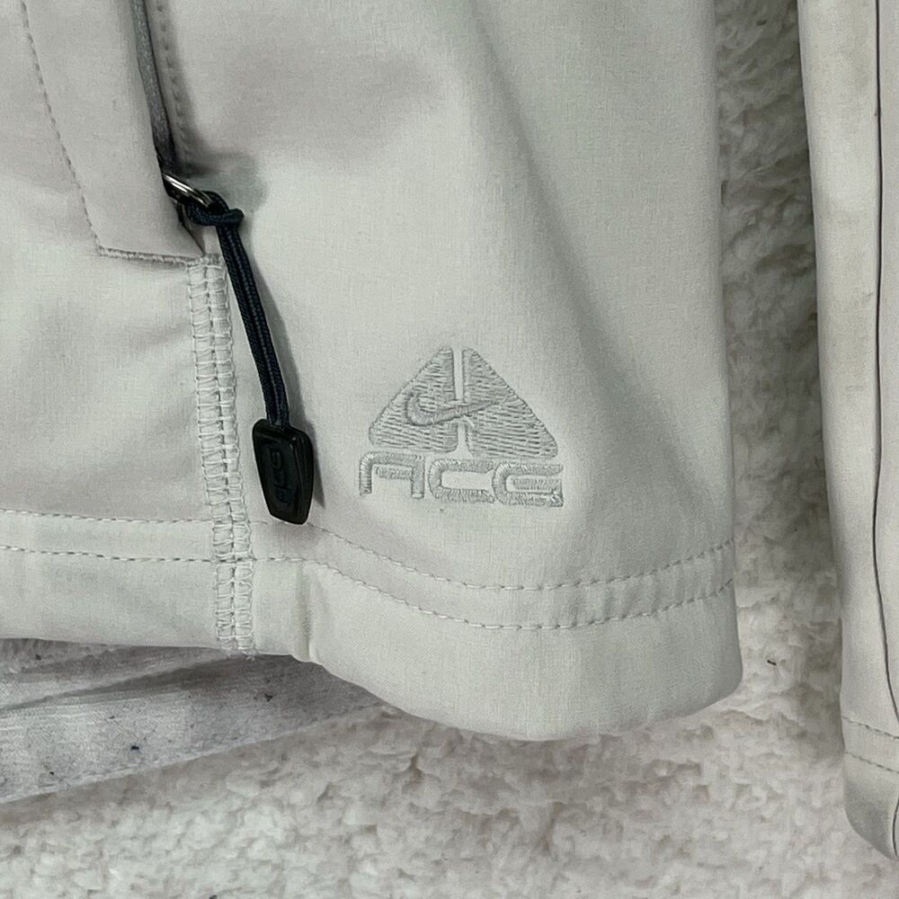 Vintage Nike ACG Jacket Womens Medium Cream‎ Y2K Full Zip Soft Shell Outdoors - Picture 5 of 10